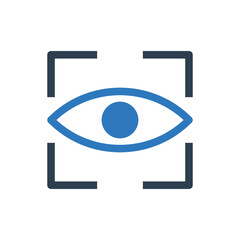 Eye, iris, scan, scanning, scanner icon