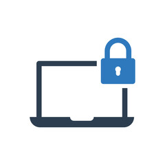 Padlock security laptop icon sign symbol