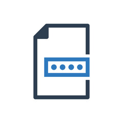 Password Security File Document Icon