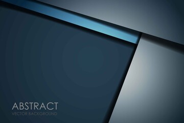 Abstract blue navy triangle overlap with text on dark blank space design modern luxury futuristic background vector illustration.