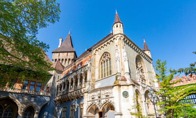 Fototapeta na wymiar Vajdahunyad castle in Budapest, Hungary