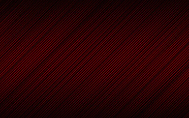 Dark abstract background with red diagonal lines with different transparencies. Striped pattern.  Simple vector illustration