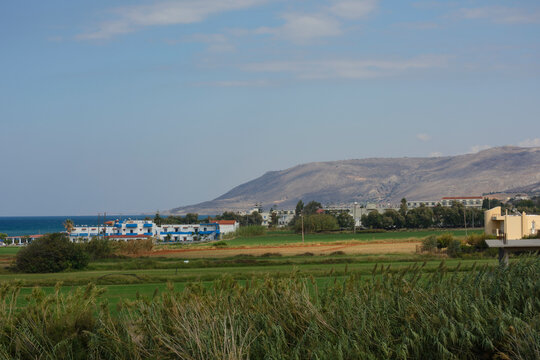 view of small village Kavros on Crete island (Greece)