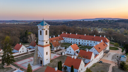 Hungary - Oroszlány Majk - Kamanduli Hermitage from drone view