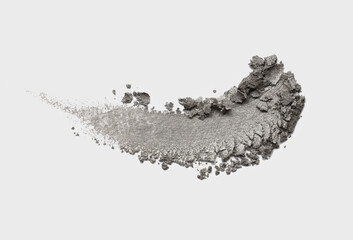 Eye shadow or bronzer brown purple smudge gray isolated background