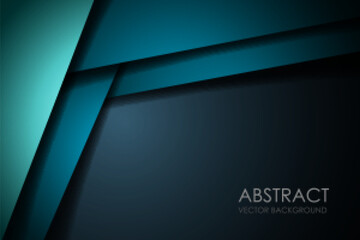 Green turquoise vector background overlap layer on blue dark space for text and background design vector illustration