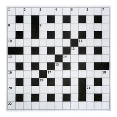 blank crossword puzzle