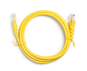 yellow ethernet cable