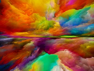 Fotobehang Mix van kleuren Lichten van dromenland