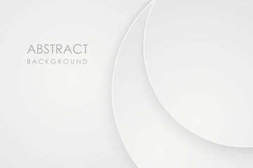 White paper cut background. Abstract realistic paper cut decoration with curve dynamic overlap shapes layers. 3d backdrop. Vector illustration. Cover layout template. Modern design