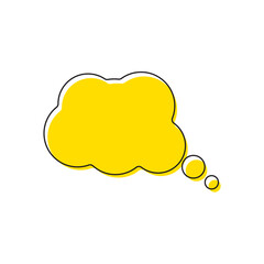 Set of blank empty vector speech bubbles. Chat, inbox, dialog, message, question, communication, talk, speak, sticker, balloon, thinking