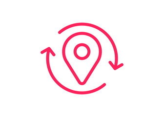 Pin location icon vector template