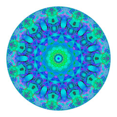 Decorative pattern in a circle for interior decoration. Ornate mandala. Isolated on white.