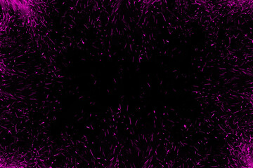 Lots of purple flecks on a black background.