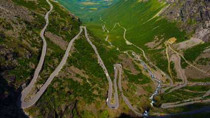 Trollstigen mountain road in Norway