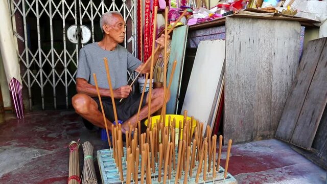 Georgetown Penang Traditional Joss Stick Maker