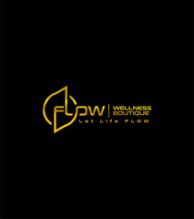 Fototapeta premium Flow wellness boutique logo template, Vector logo for business and company identity 