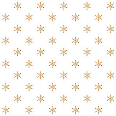 Fototapeta na wymiar Abstract of virus symbol pattern. Design regular gold on white background. Design print for illustration, texture, textile, wallpaper, background.
