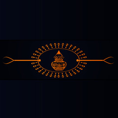 Golden abstract Mandal ornate pattern for background, invitations, cards, premium templates