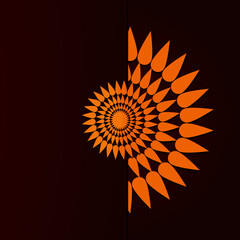 Golden abstract Mandal ornate pattern for background, invitations, cards, premium templates