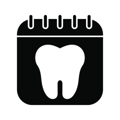 Obraz premium Dentist schedule vector icon color editable