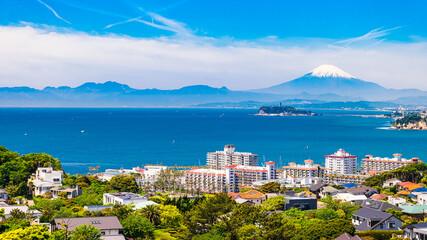 Obraz premium 富士山と湘南海岸