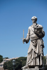 Naklejka premium View of city Rome from Castel Sant Angelo, Saint Peters Square in Vatican. High quality photo