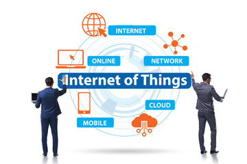 Internet of Things IOT concept with businessman