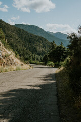 Road, landscape and mountain
