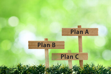 Plan A 　Plan B  　Plan C
