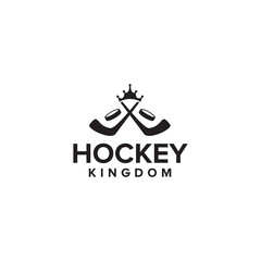 Hockey kingdom logo design template