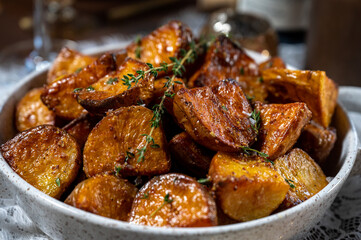 Roasted potato family style meal