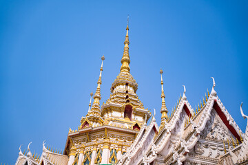 This is a temple of Thailand,Roof of a temple in Thailand. Traditional Thai style pattern on the roof of a temple.
