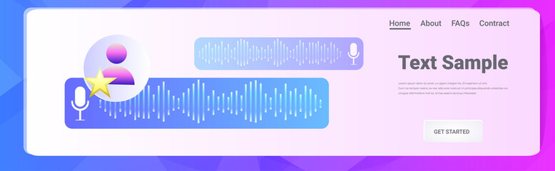 users communicating in instant messengers by voice messages audio chat application online communication