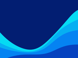 Abstract blue wave layer illustration.