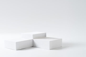 cube template studio scene on white