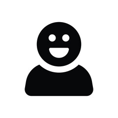 Smile icon. Vector happiness friendly.
