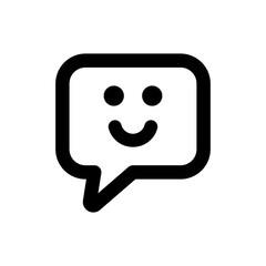 Smiley happiness friendly chatbot icon