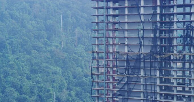 Uncompleted High Rise Office Building at Empire City in Kuala Lumpur, Malaysia 
