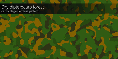 Naklejka premium Brown dry dipterocarp forest camouflage seamless pattern, banner area space for text. Designed texture and modern colorful wallpaper.