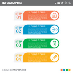 Fototapeta premium Infographic four steps medical treatment