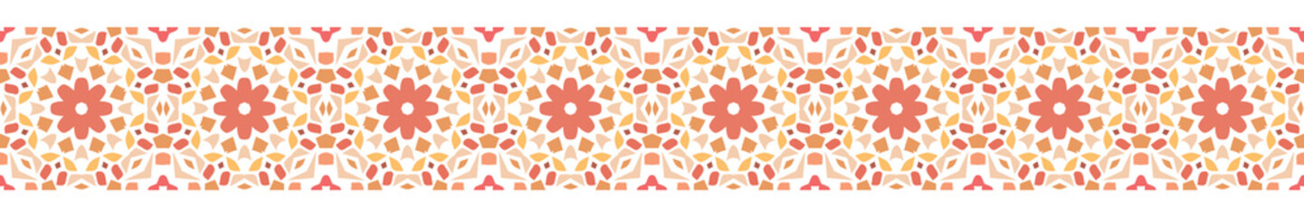 Terrazzo vector border in a trendy earthy colour palette. 