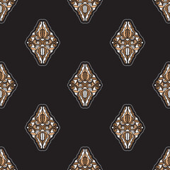 Seamless pattern with retro ornament antique style. Good for covers, fabrics, postcards and printing. Vector illustration.
