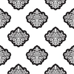 Seamless pattern with retro ornament antique style. Good for menus, postcards, books, wallpaper and fabric. Vector