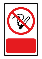 No smoking sign Vector illustration background for text input. Vector illustration