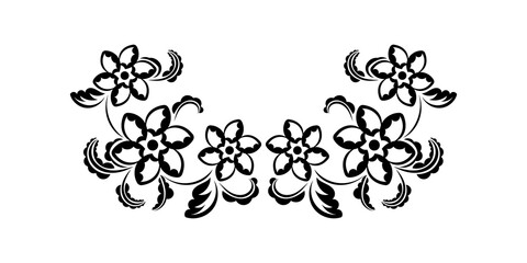Retro ornament antique style acanthus. Good for tattoos, prints, and postcards. Vector