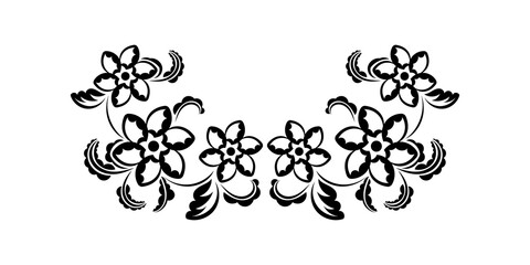 Retro ornament antique style acanthus. Good for tattoos, prints, and postcards. Vector