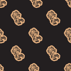Seamless pattern with retro ornament antique style. Good for menus, postcards, wallpaper and fabric. Vector illustration.