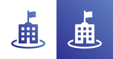 United States embassy building icon. Vector illustration