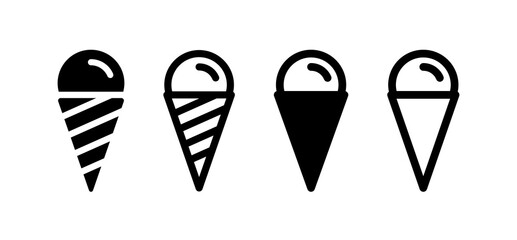 Ice cream cone icon vector illustration.
